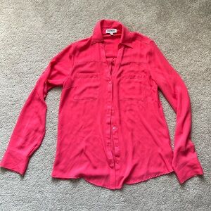 Neon Pink Blouse from Express